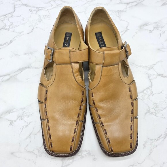 Mezlan Sapri Monk Strap Sandals Mens 11.5 M Brown Calfskin Leather Dress Spain main image 4